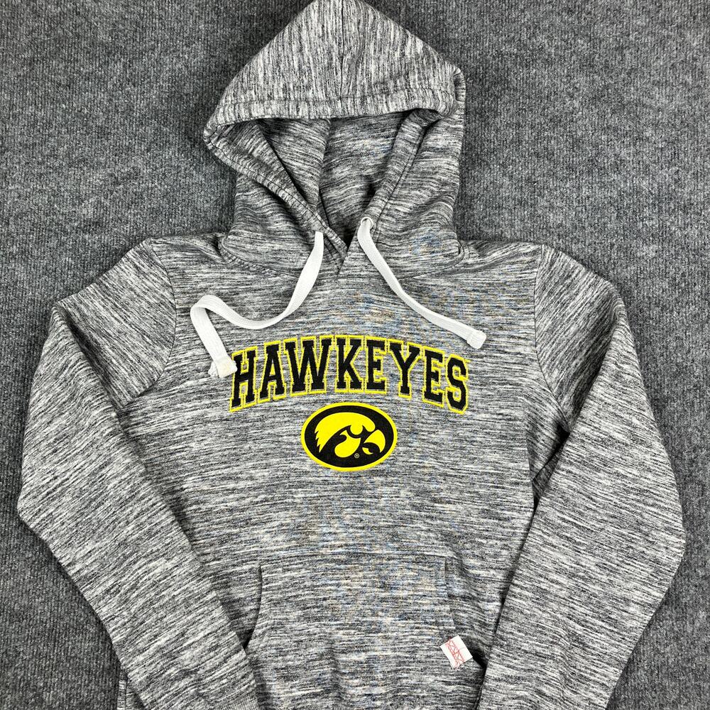 Reflex Hoodie Mens Size M Gray Iowa Hawkeyes Pullover Sweatshirt NCAA Football